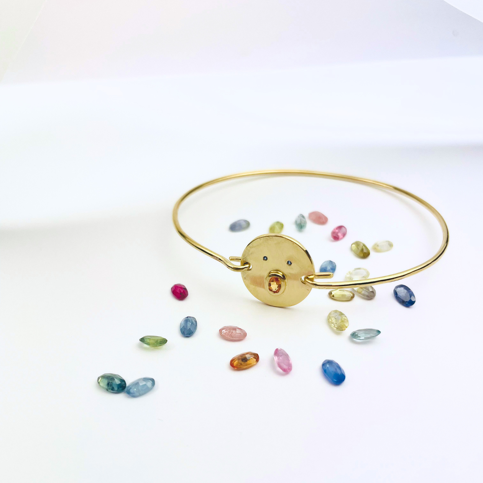 Jonc Henri - Argent/Vermeil & Empierré