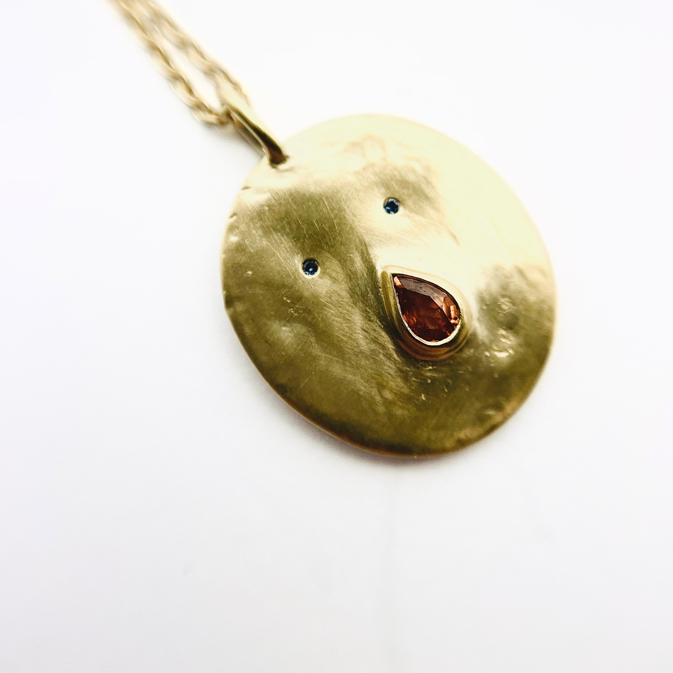 Collier Tronche Paula - Vermeil et Saphir Orange