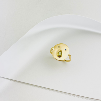 Bague Tronche Paula - Vermeil &amp; Empierré