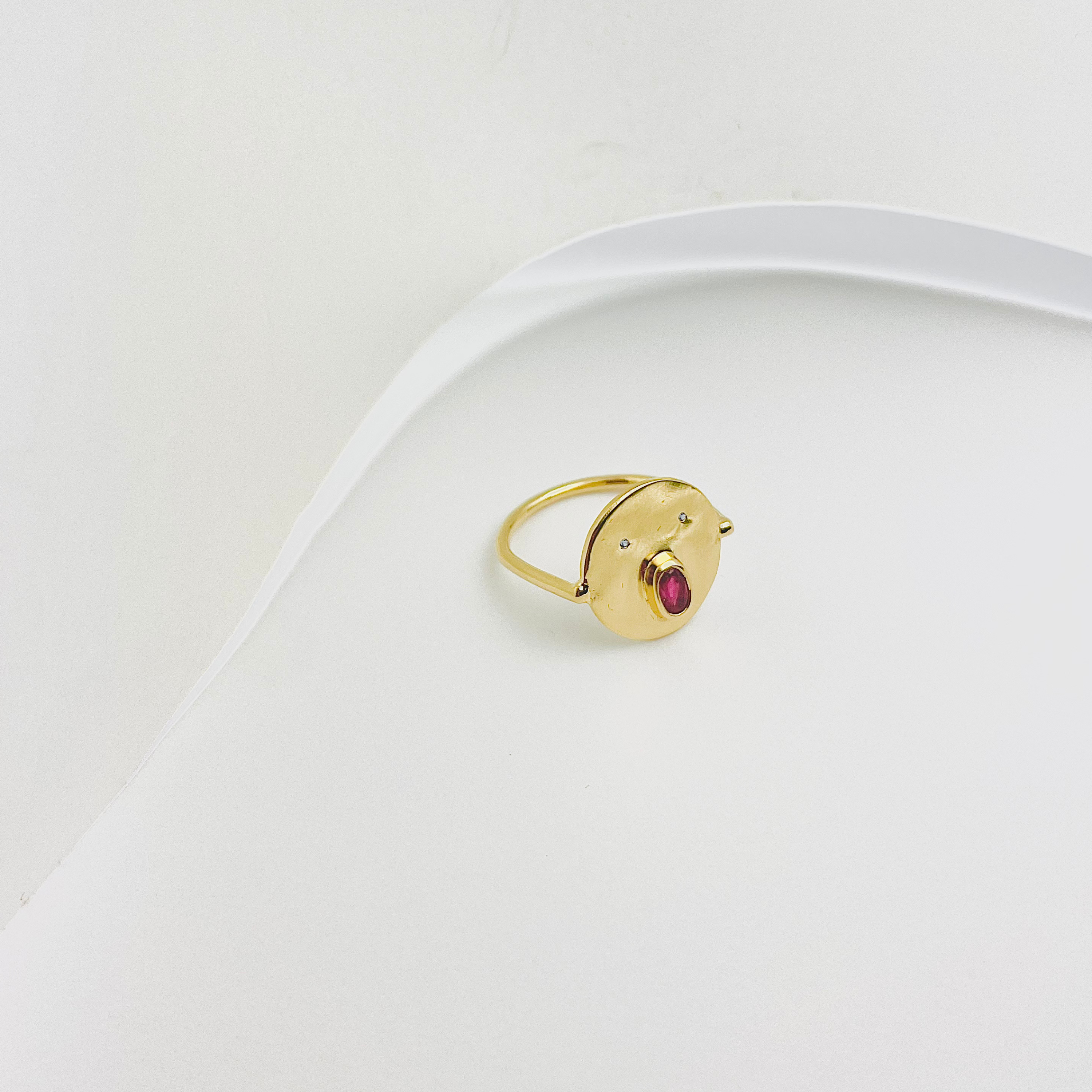 Bague Tronche Henri - Vermeil &amp; Empierré