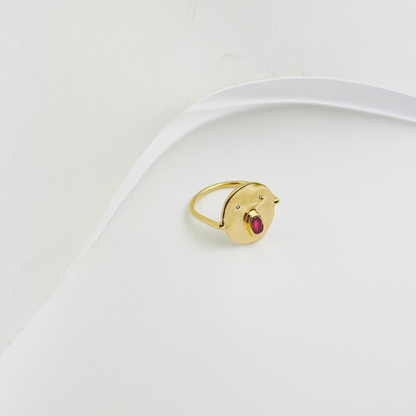 Bague Tronche Henri - Vermeil &amp; Empierré