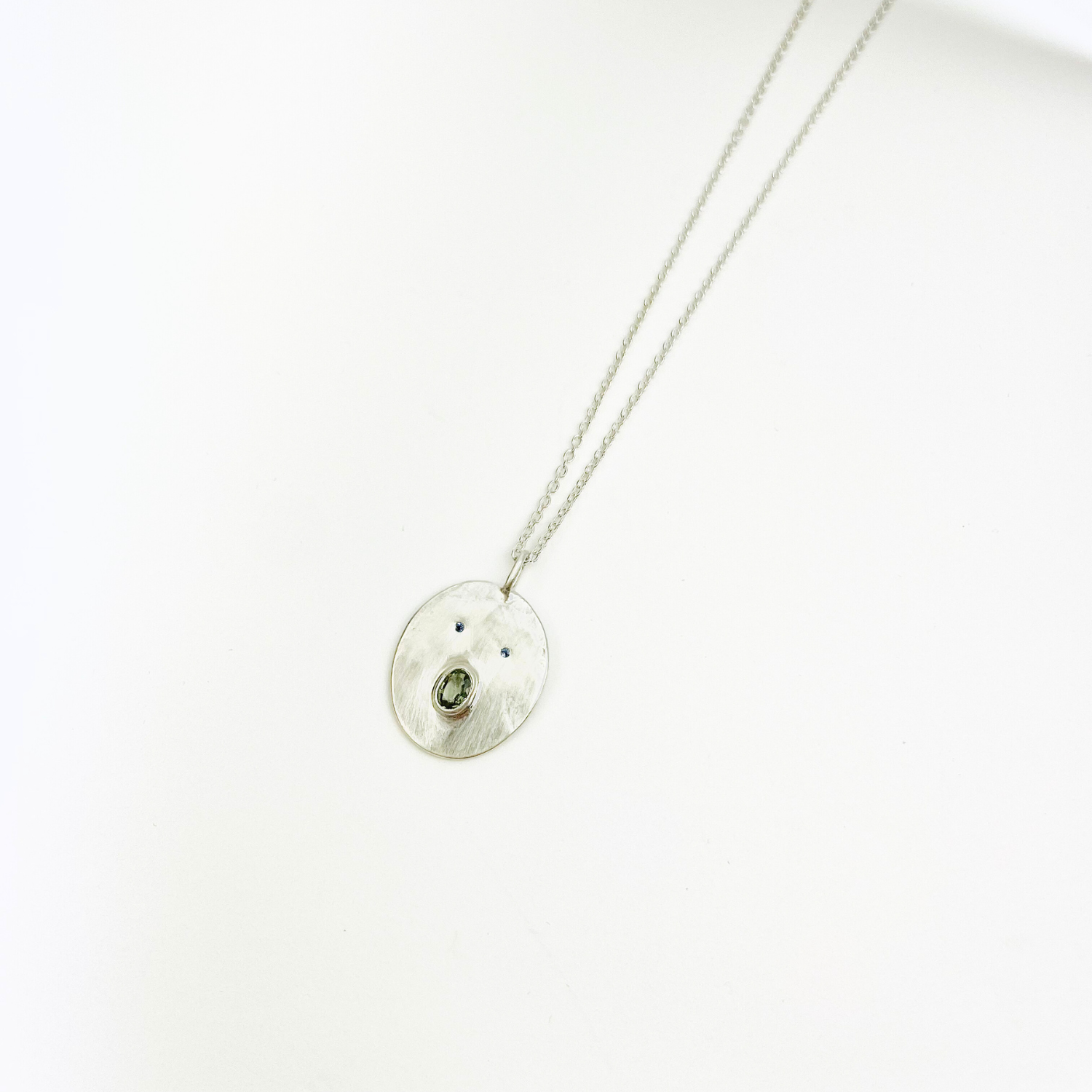 Collier Tronche Henri - Vermeil et Saphir Vert