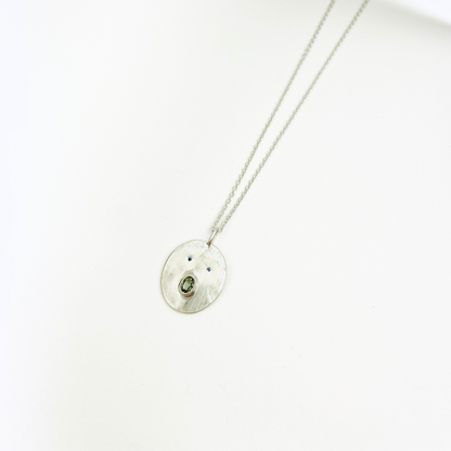 Collier Tronche Henri - Vermeil et Saphir Vert