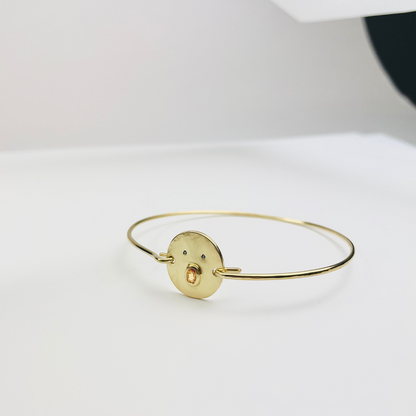 Jonc Henri - Argent/Vermeil &amp; Empierré