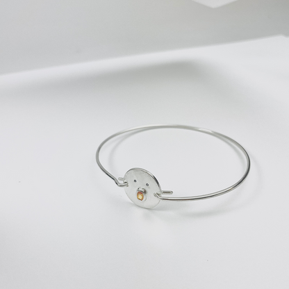 Jonc Henri - Argent/Vermeil &amp; Empierré