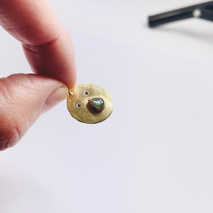 Médaille Paulette - Or 750/1000 et Saphirs