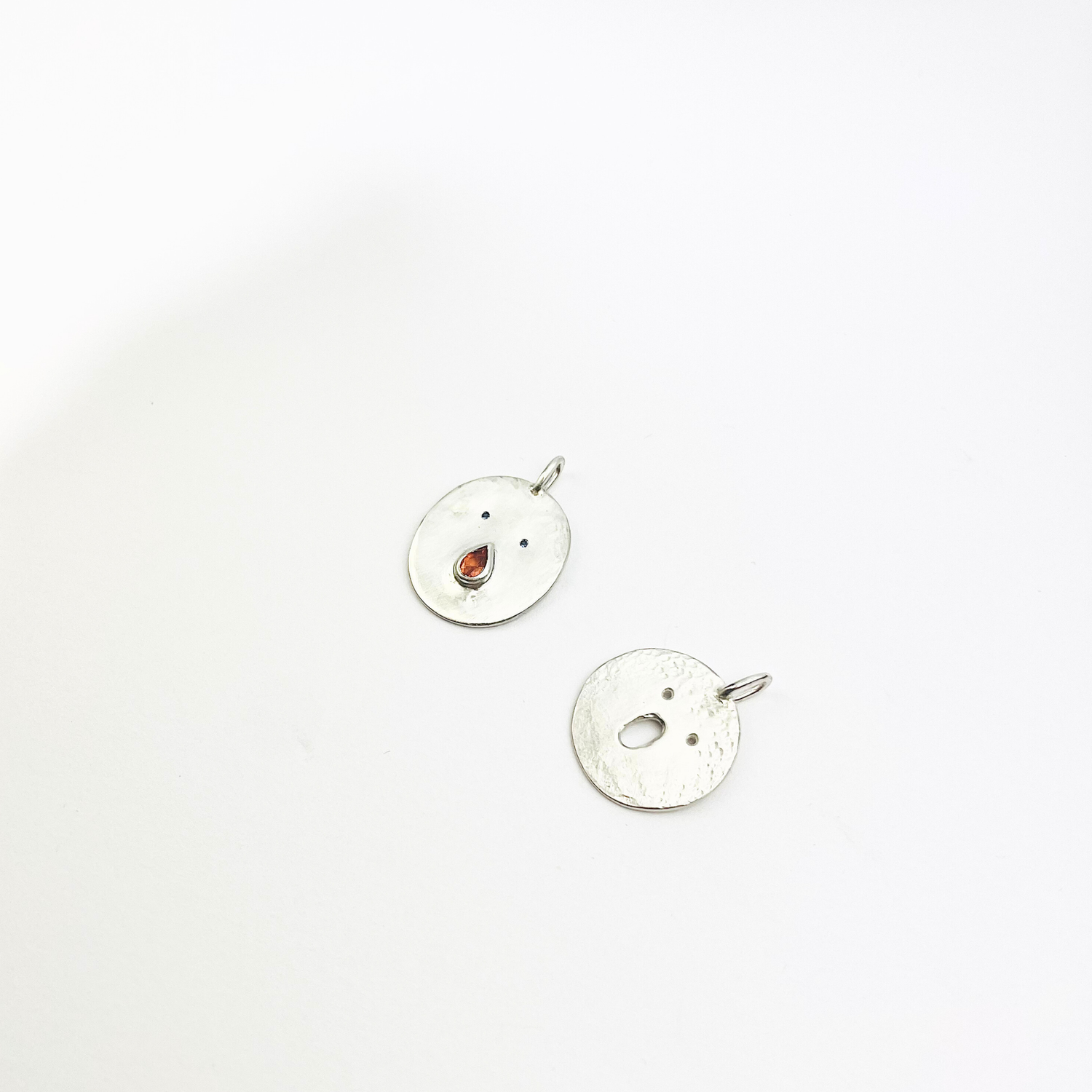 Collier Tronche Paula - Argent et Saphir Rouge