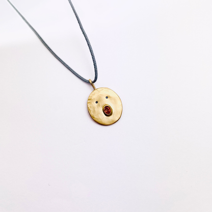 Collier Cordon Tronche Henri - Vermeil et Saphir Orange