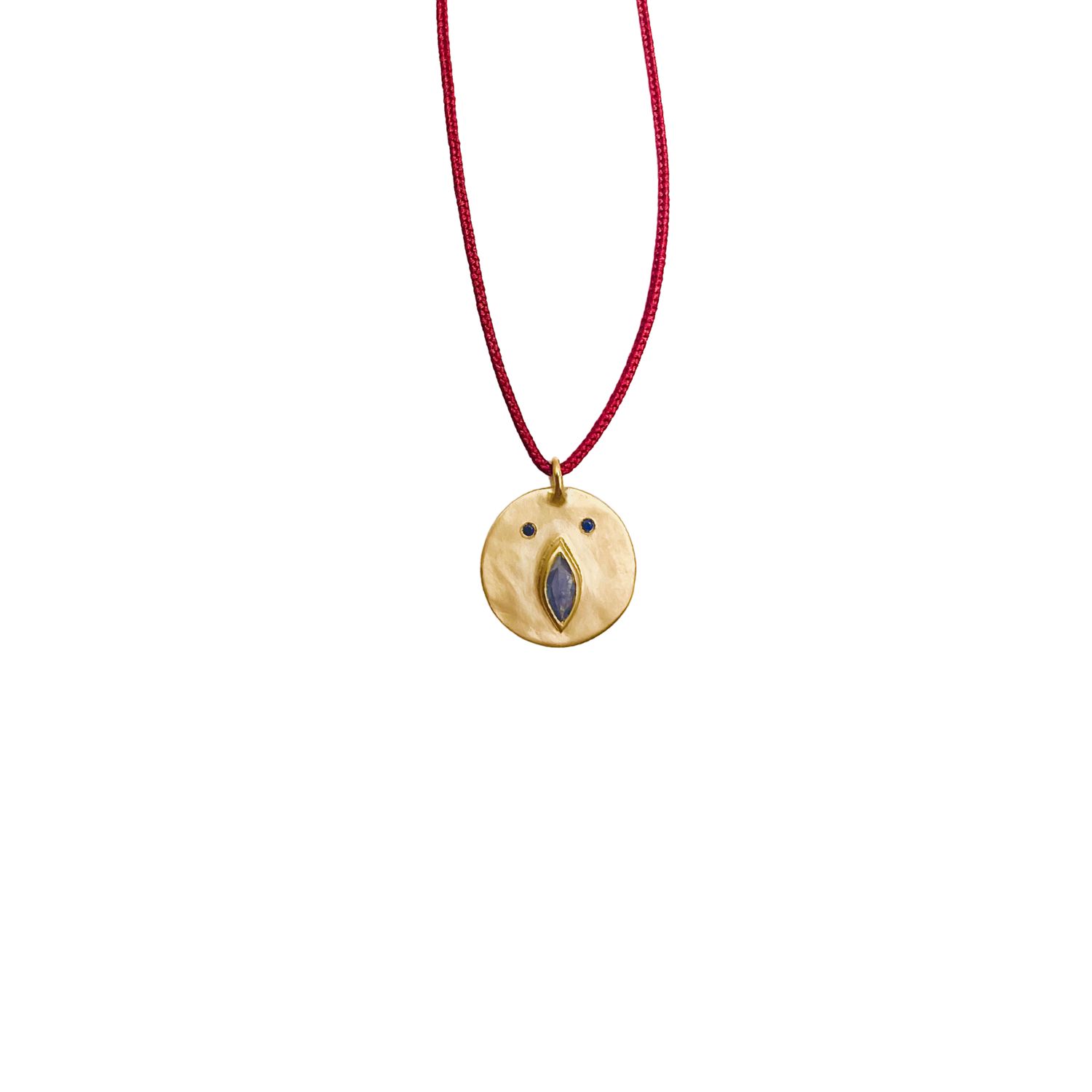 Collier Cordon Tronche Louise - Vermeil et Saphir Bleu