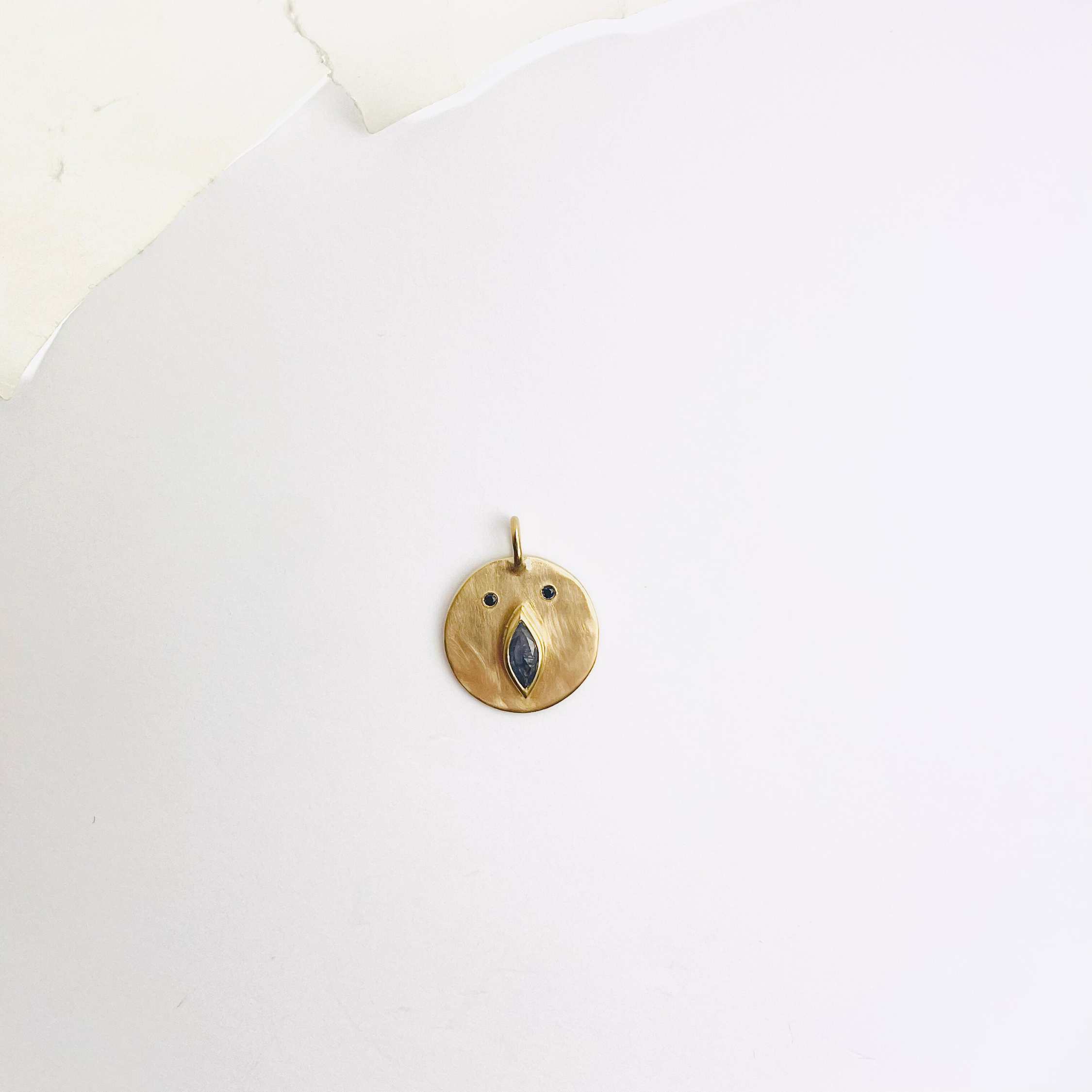 Collier Cordon Tronche Louise - Vermeil et Saphir Bleu