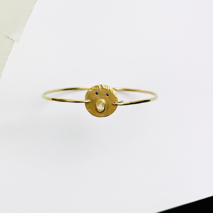 Jonc Tronche Henri - Vermeil et Saphir Transparent